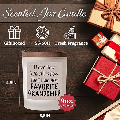 Miniatura 2 de Vela con texto en inglés "I Love How We All Know That I am Your Favorite Grandchild", regalos de cumpleaños para ella, él, mujeres, mamá, hermana,