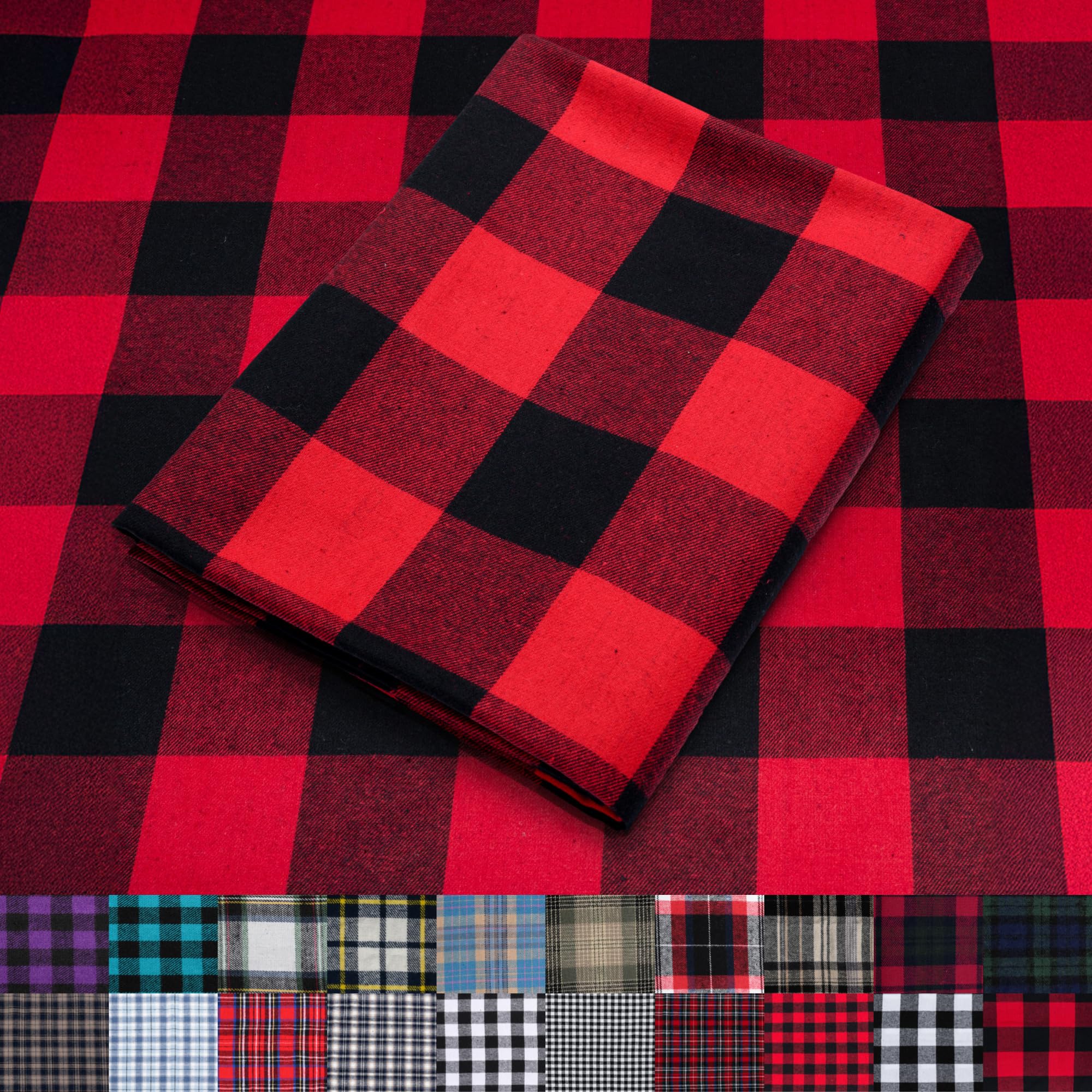 Pico Textiles 1 Yard Blue and Green Blackwatch Tartan Plaid Flannel Fabric - 60" Wide - 100% Cotton - Sold by The Yard - for Shirts, Scarves, Pajamas & Receiving Blankets — view 61