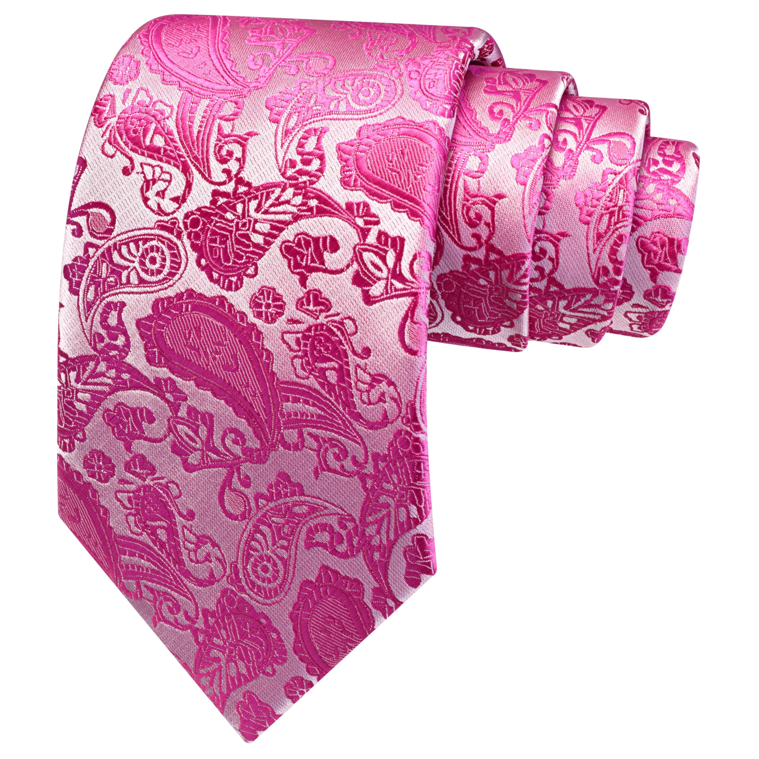 GUSLESON 3.15"(8cm) Fashion Paisley Ties Mens Woven Jacquard Necktie for Wedding