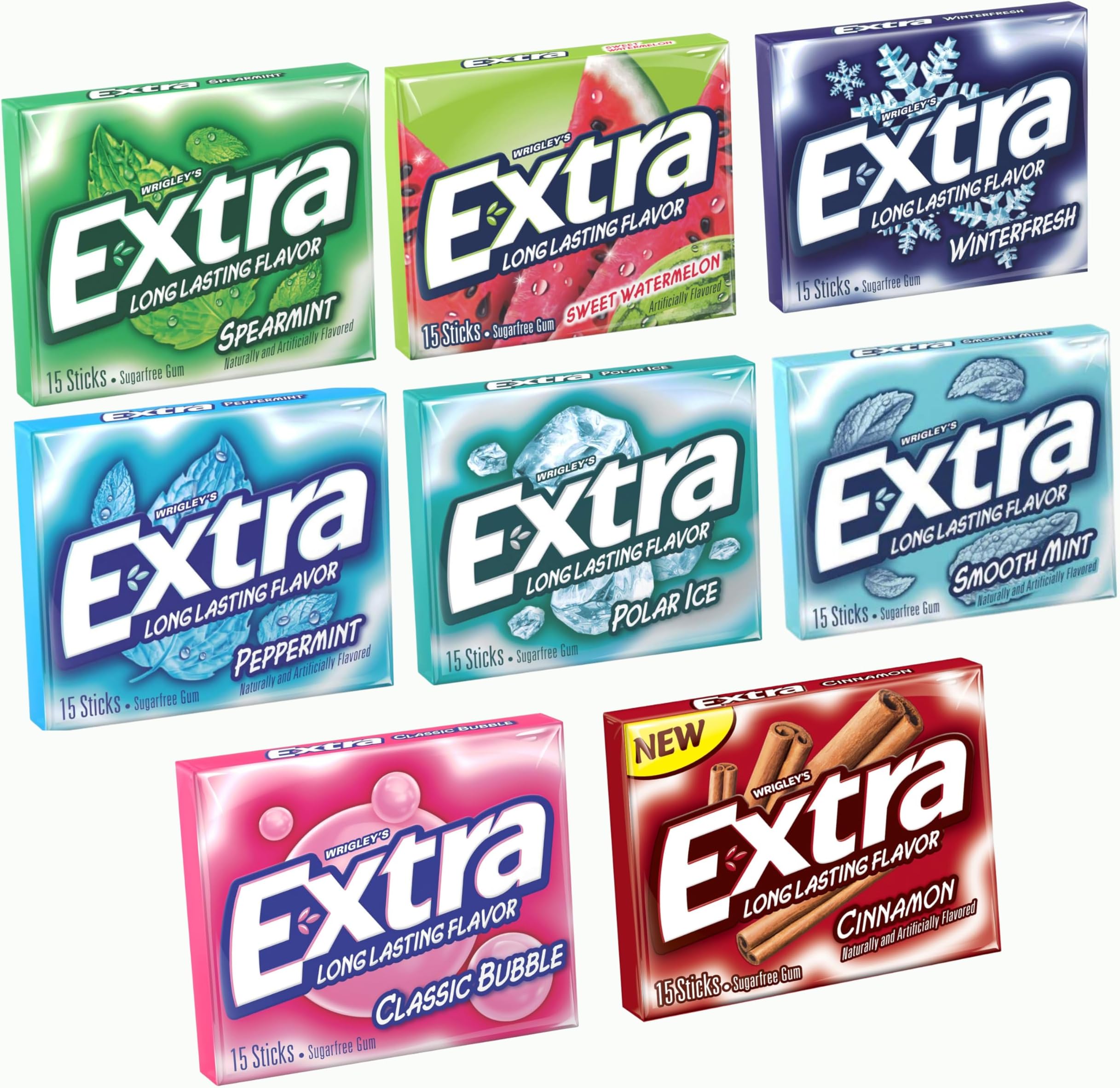 Amazon.com : Extra Gum Variety Pack Assorted Flavors - Extra Gum Bulk ...