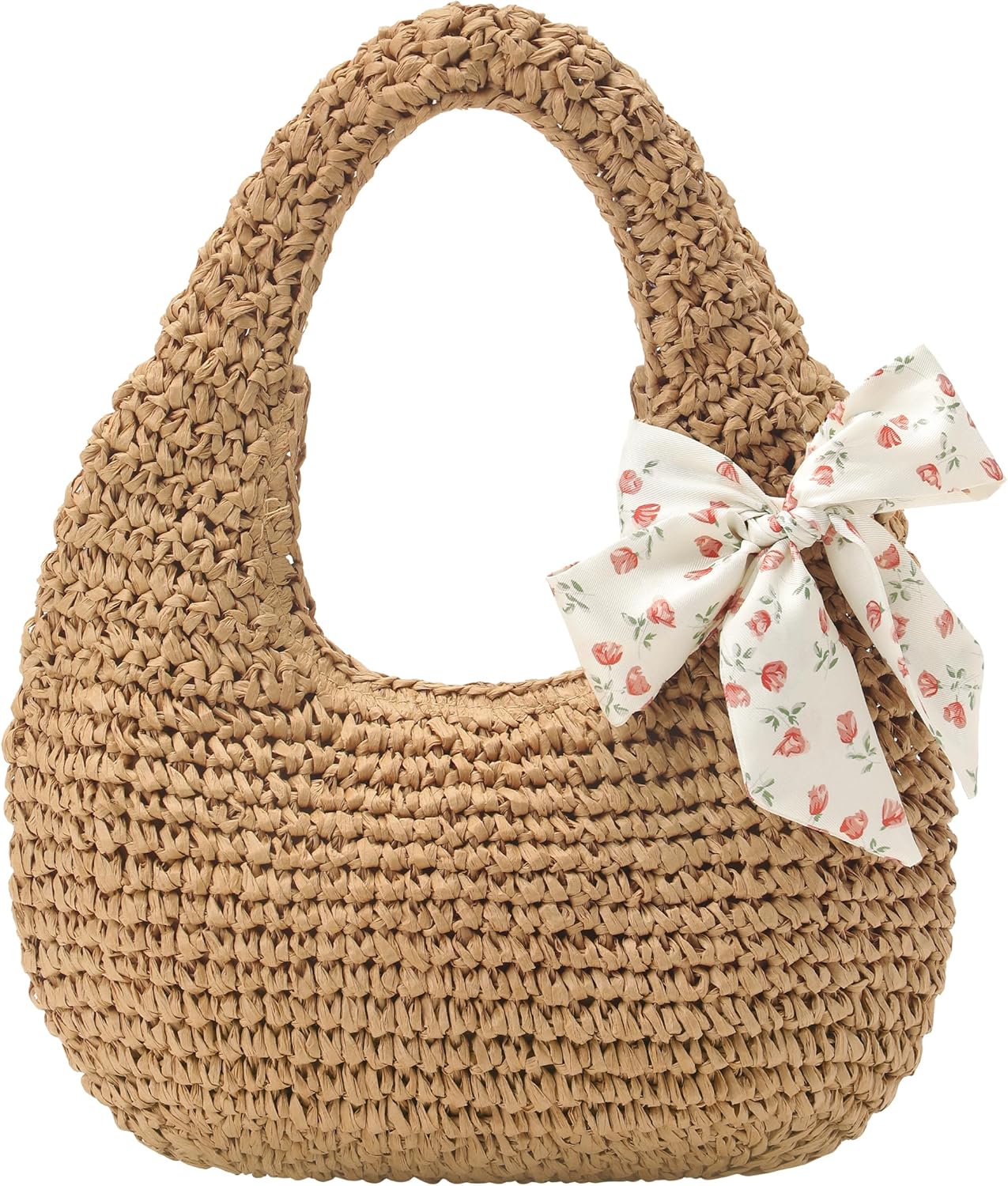 Beach Bags for Women – Handmade Straw Clutch Purses for Women Handbag Zip Closure Tote Bag Lightweight