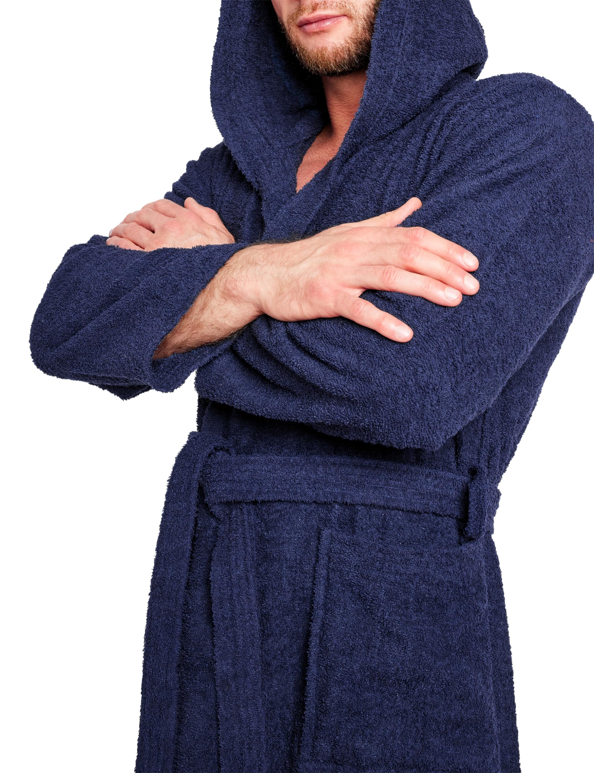 Ladeheid Accappatoio Uomo in Spugna di Cotone LA40-192(Blu Scuro-29, 3XL)