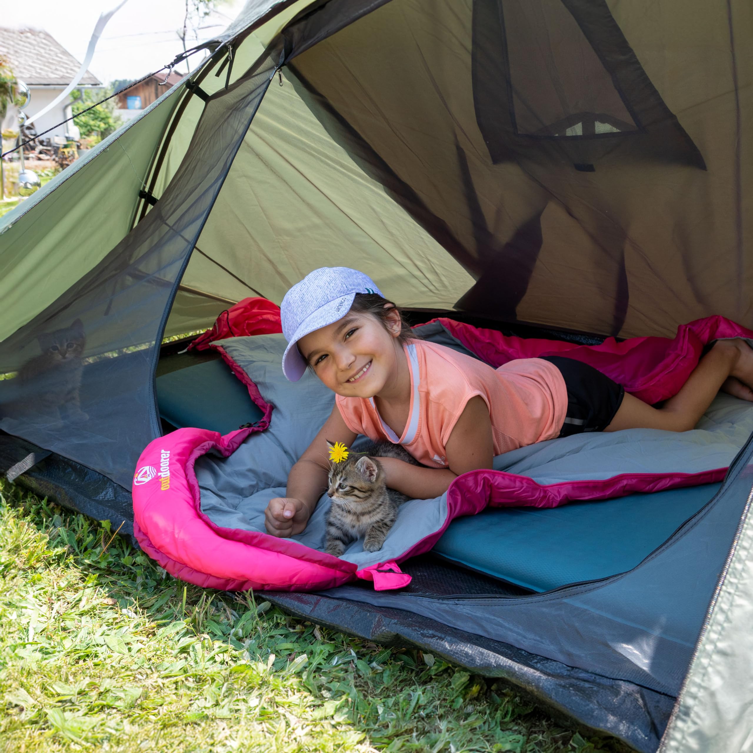 outdoorer Śpiwór dziecięcy Dream Express – śpiwór dla dzieci, z podszewką bawełnianą