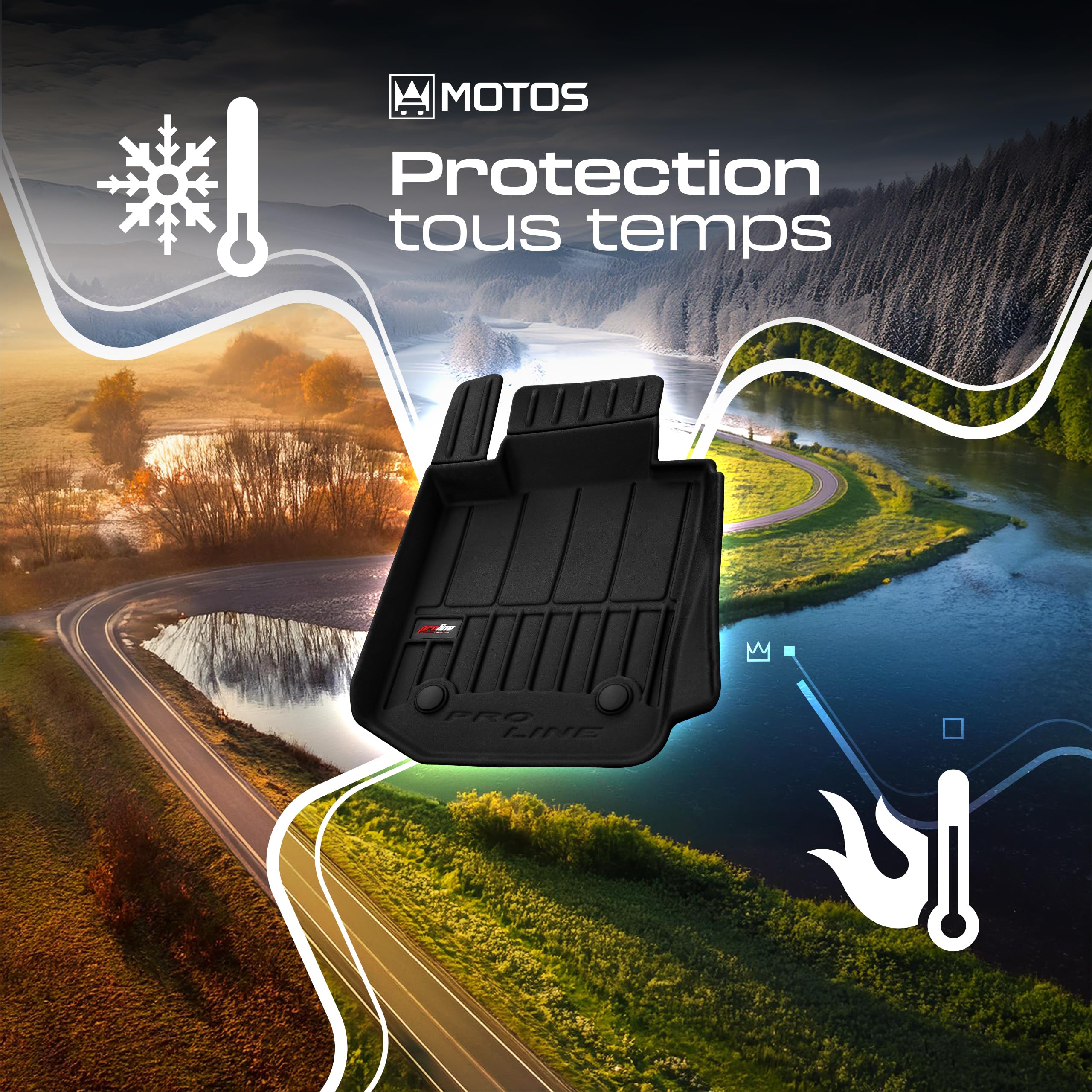 MOTOS Tapis de sol caoutchouc pour Honda Civic XI depuis 2021 Améliorez Votre Confort de Voyage avec Le tapis noir antidérapant Auto 3D- tapis voiture Tous Temps pour Voiture, Protection Contre les sa