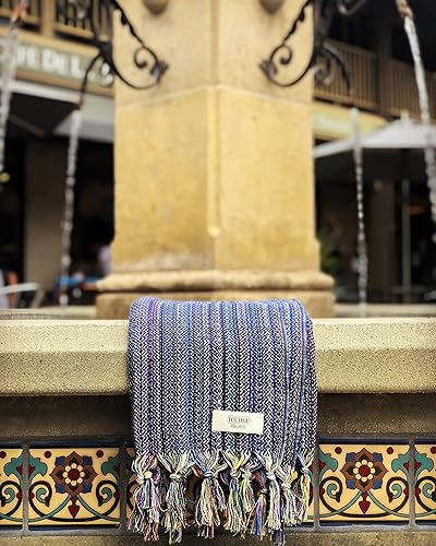 Miniatura 4 de Teema Toalla de playa turca grande, 100% algodón turco, sin arena, secado rápido, versátil y multiusos, The Labyrinth (azul marino)