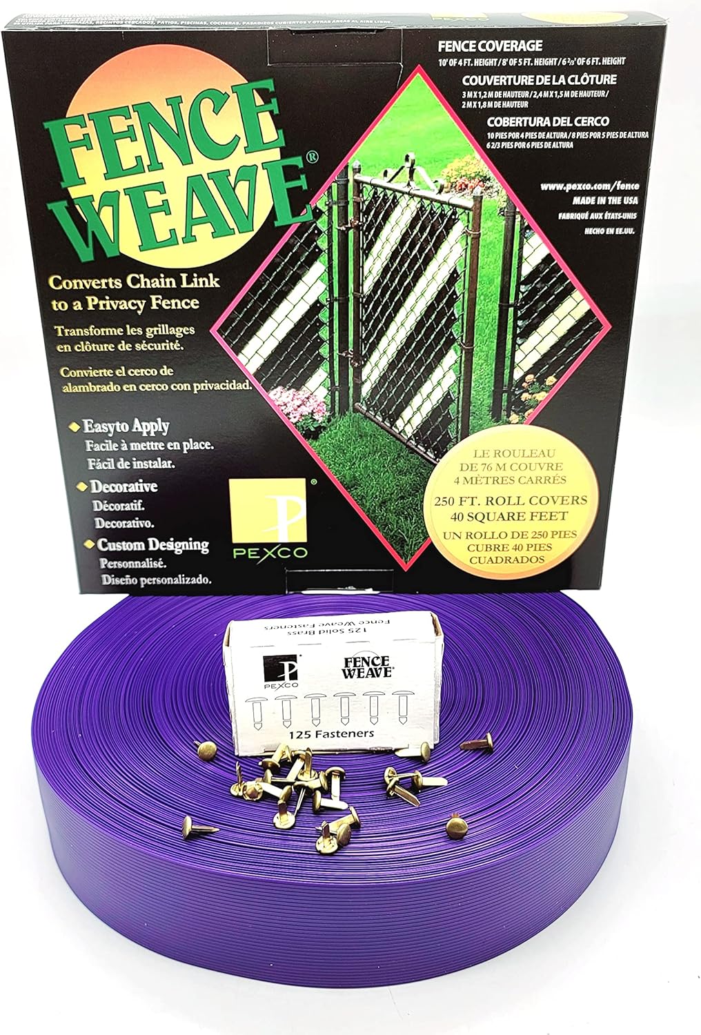 Pexco Brand Fence Weave 250' Roll - Purple - Made in The USA!…