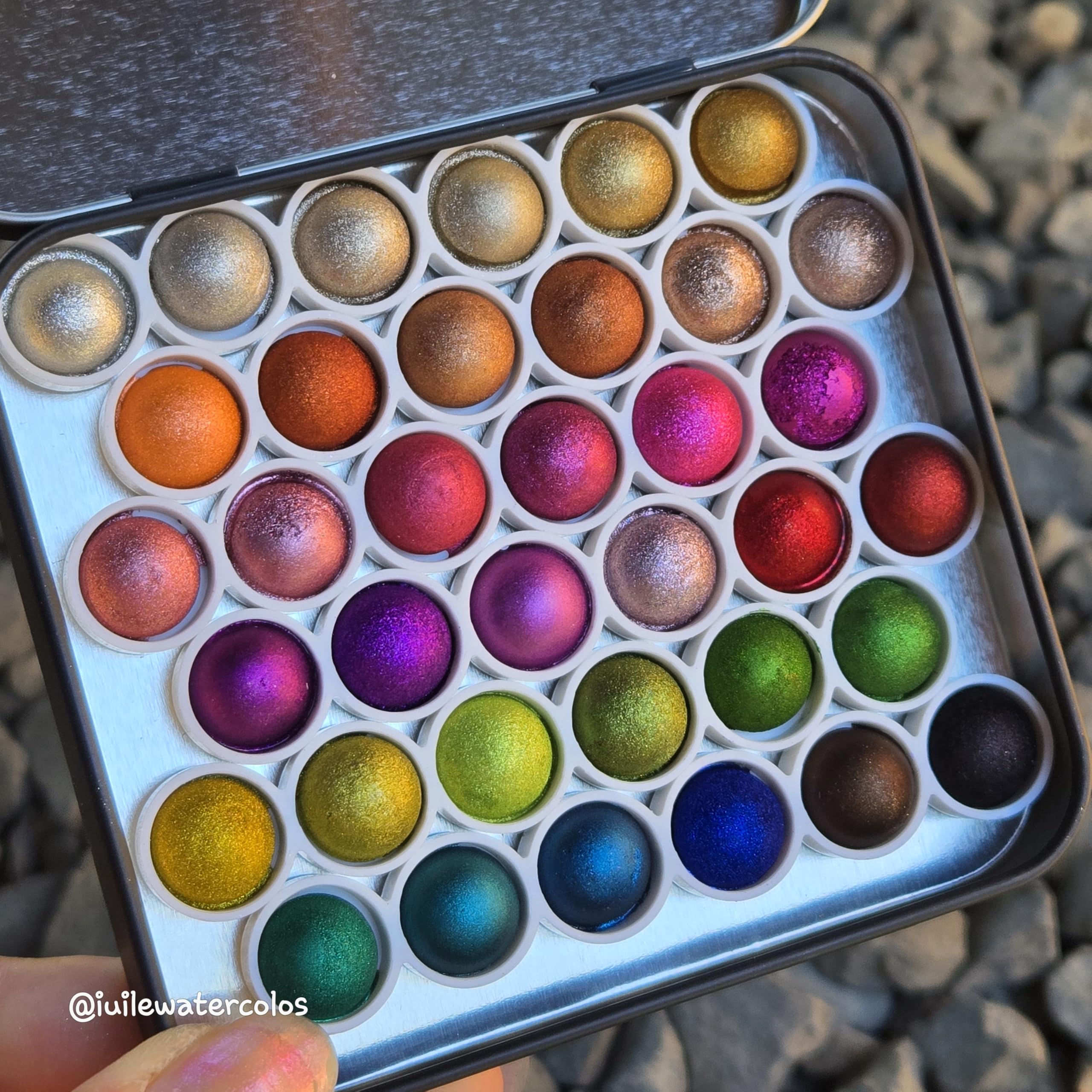 IUILE Handmade Watercolor Paints - Magical Drop Tiny Sampler Tin Set Vol. 2 (36 colors): Magical Drop Vol. 3