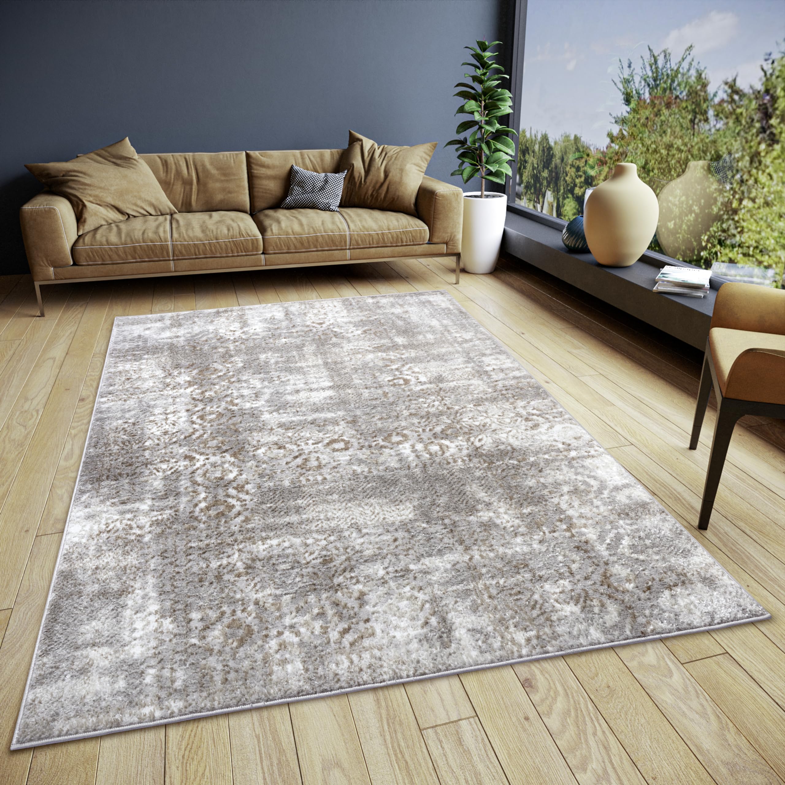 Tapis oriental pour chambre et salle à manger look vintage