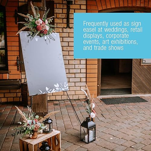 Miniatura 6 de US Art Supply - Caballete de acero negro 63 de plegado fácil