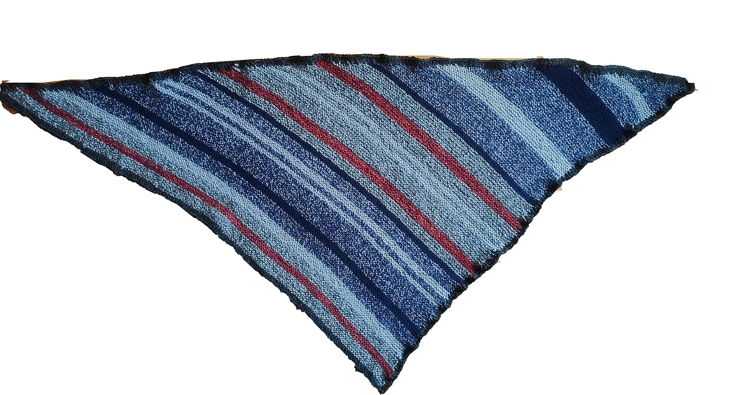 Wollschal Tuch XXL ca 160/74 mit Farbverlauf Dreiecktuch Dreieckschal Stola Umhang Wolltuch handgestrickt gestrickt