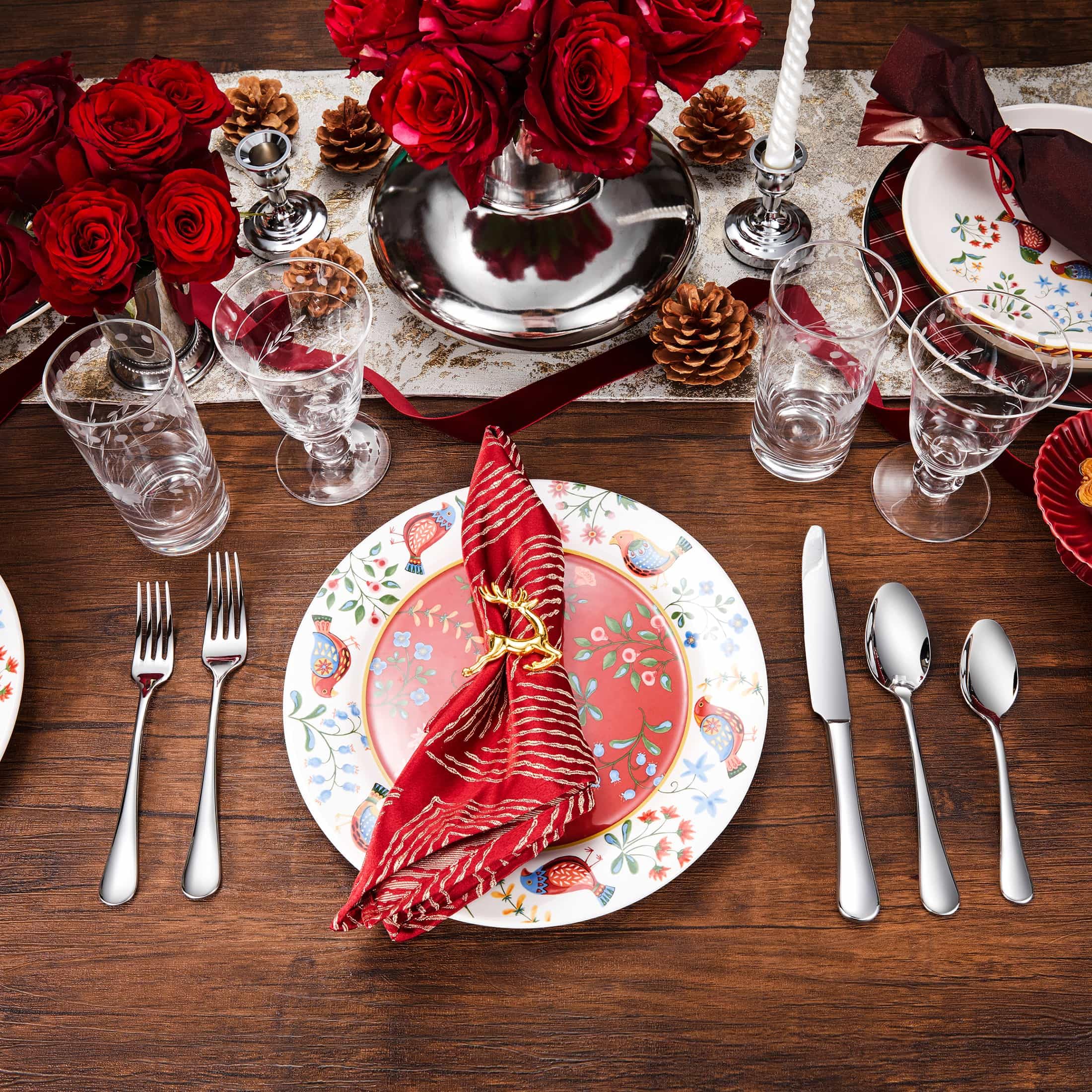 Royalrose Premium Aria 8 Inch Silverware Forks Set of 4 (4, Dinner Forks) — Amazon image 7