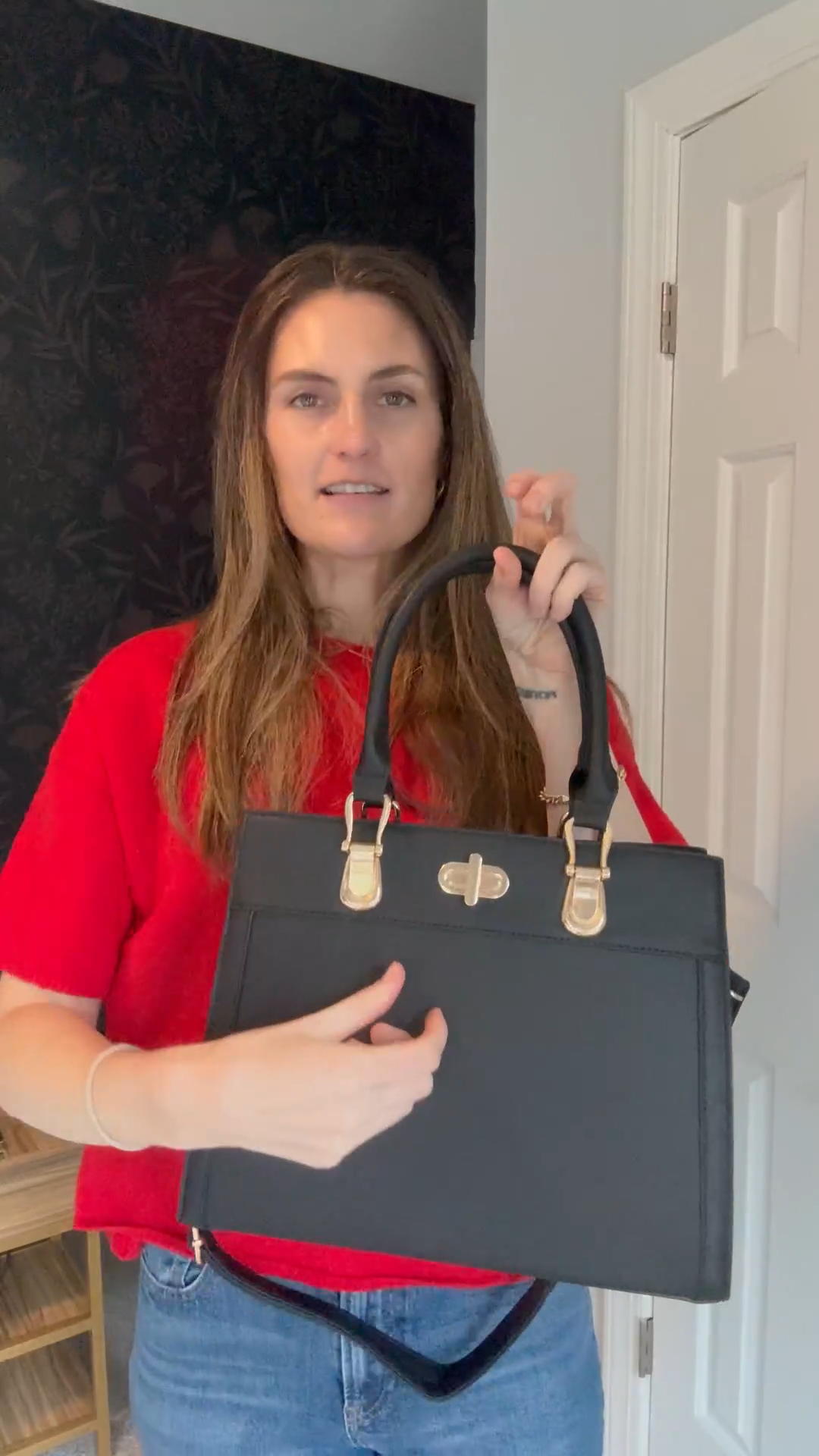 Conjunto de bolso satchel y cartera para mujer miniatura 7