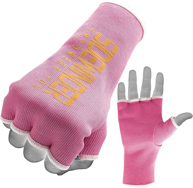 Sidewinder Boxing Hand Wraps Inner Gloves for Punching - Half Finger Elasticated Bandages under Mitts Fist Protection - Great for MMA, Muay Thai, Kickboxing, Martial Arts Training & Combat Sports