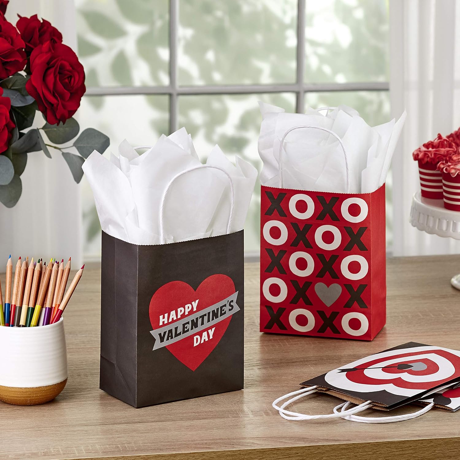 Hallmark 0005VGB1920 Gift Bag, Favor, Red