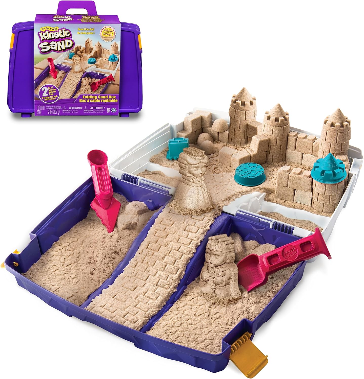 Sand Folding Sandbox comes with 2LBS of NonToxic Play Sand, 7