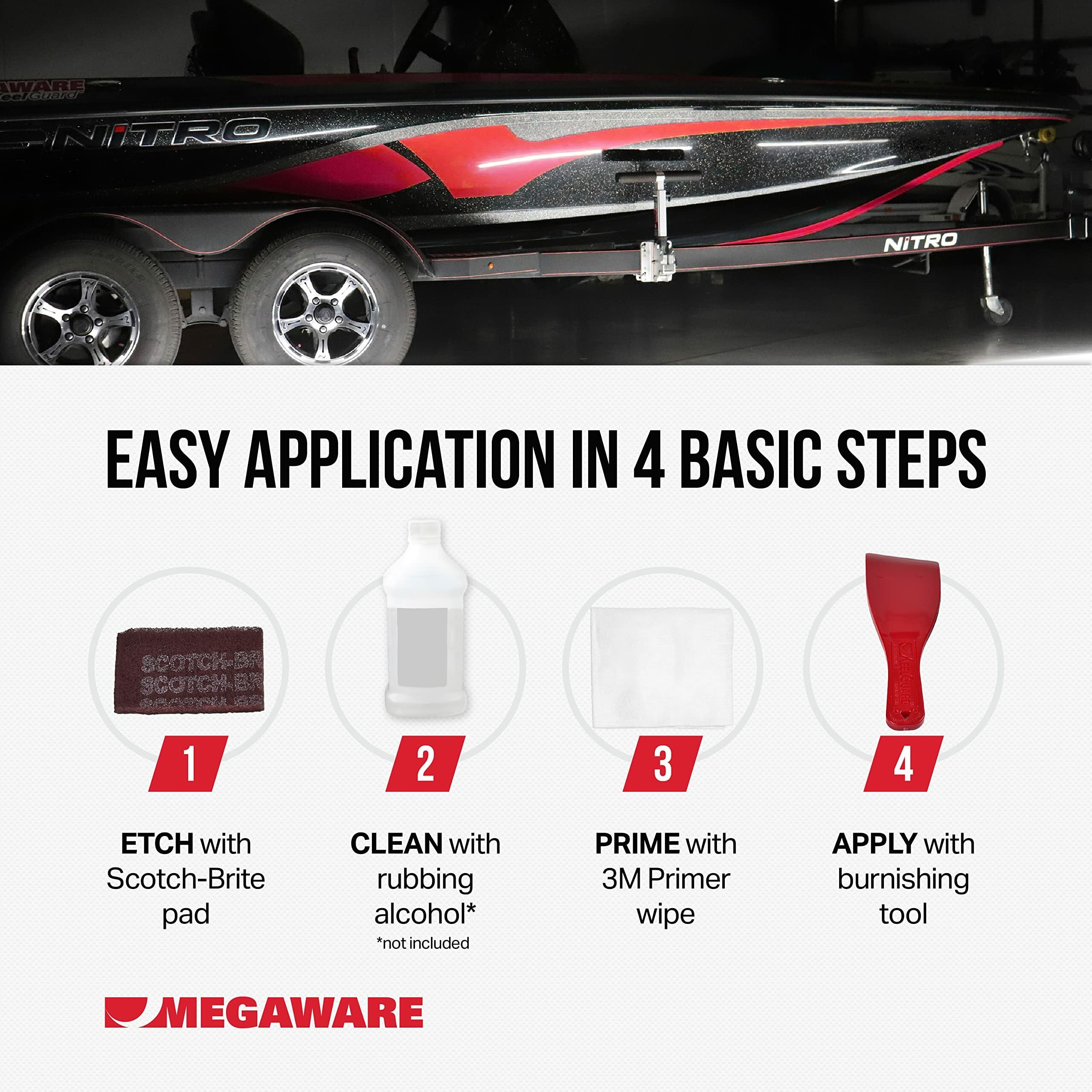 Buy Megaware SelfAdhesive DIY Keel Guard Prolongs The Life of Your