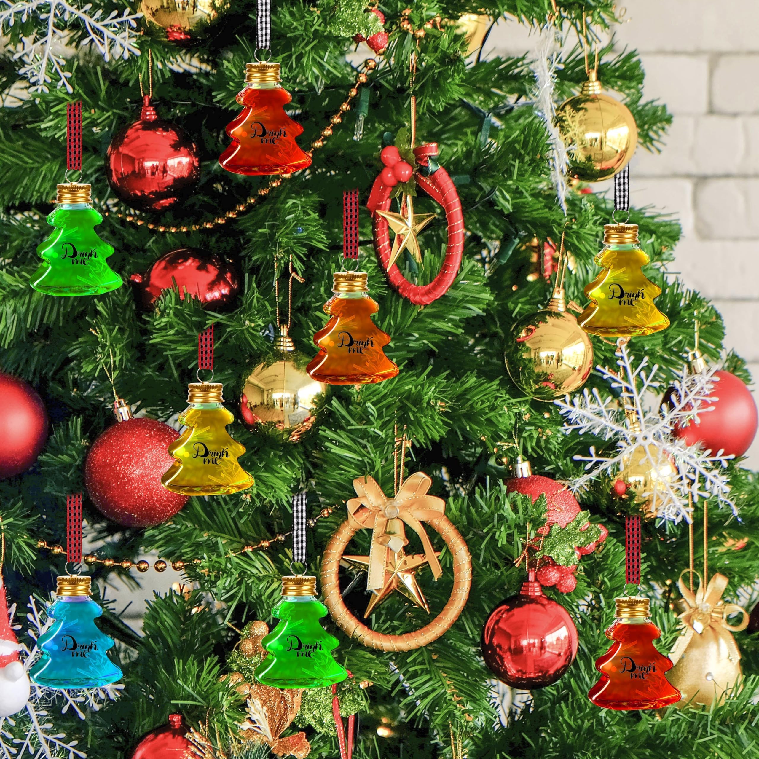 30 Stück Weihnachtskugeln klare Ornamentkugeln für Weihnachtsbaum, Urlaubsdekoration, Weihnachtsbastelbedarf (Weihnachtsbaum)