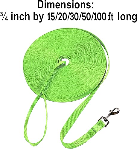 Vista 61 de Hi Kiss - Correa de entrenamiento para perros de 15, 20, 30, 50 o 100 pies, para entrenamiento de agilidad, obediencia y recuperación, jugar, Azul