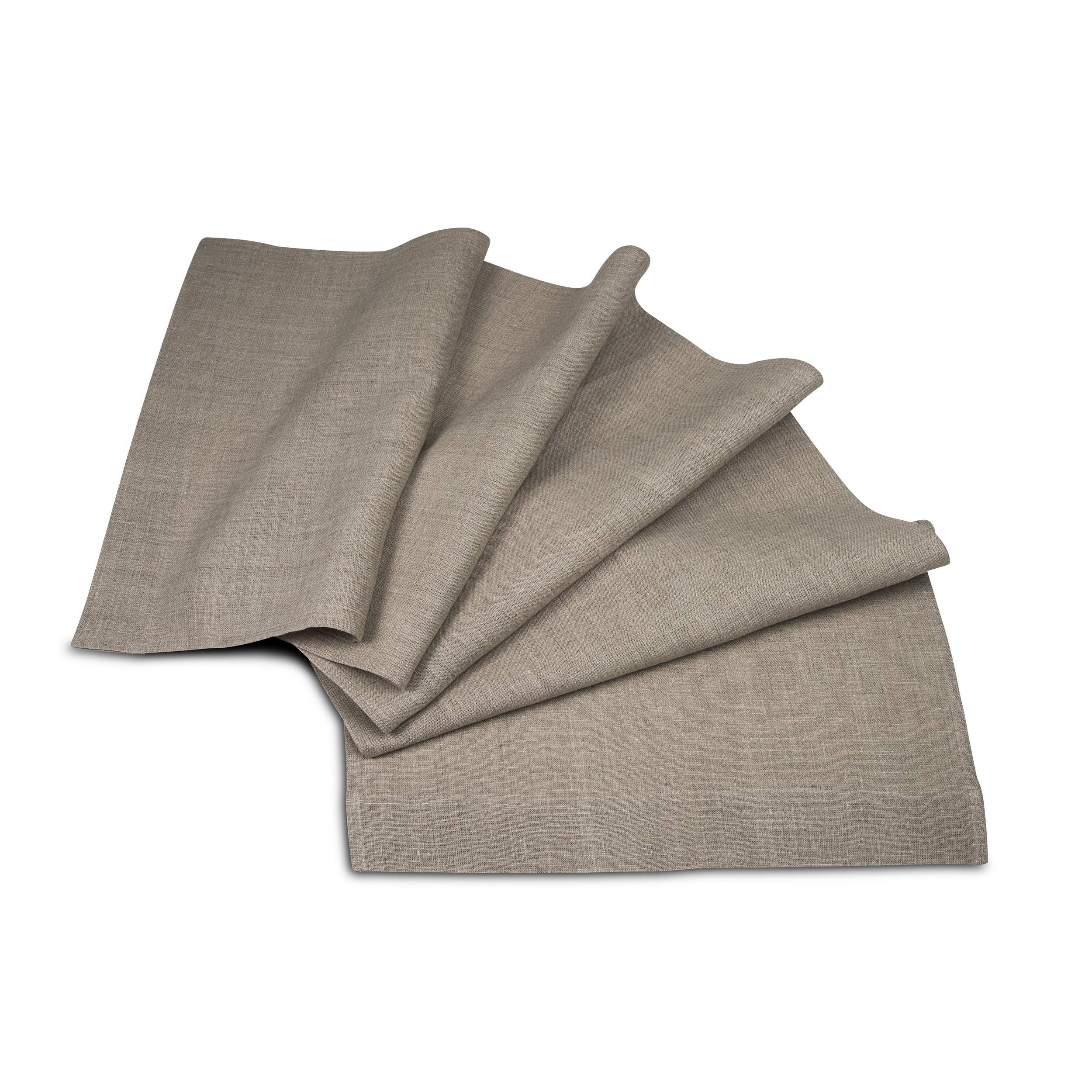 Linen Table Runner - Kitchen Table Runner - Dining Table Runner - Table Runner Wedding - Table Cloth Runner - Color Natural Brown - Size 16 x 55 inch