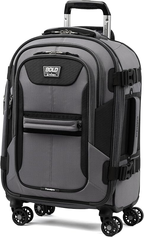 Bold Softside equipaje de mano Spinner, gris/negro, 21 pulgadas