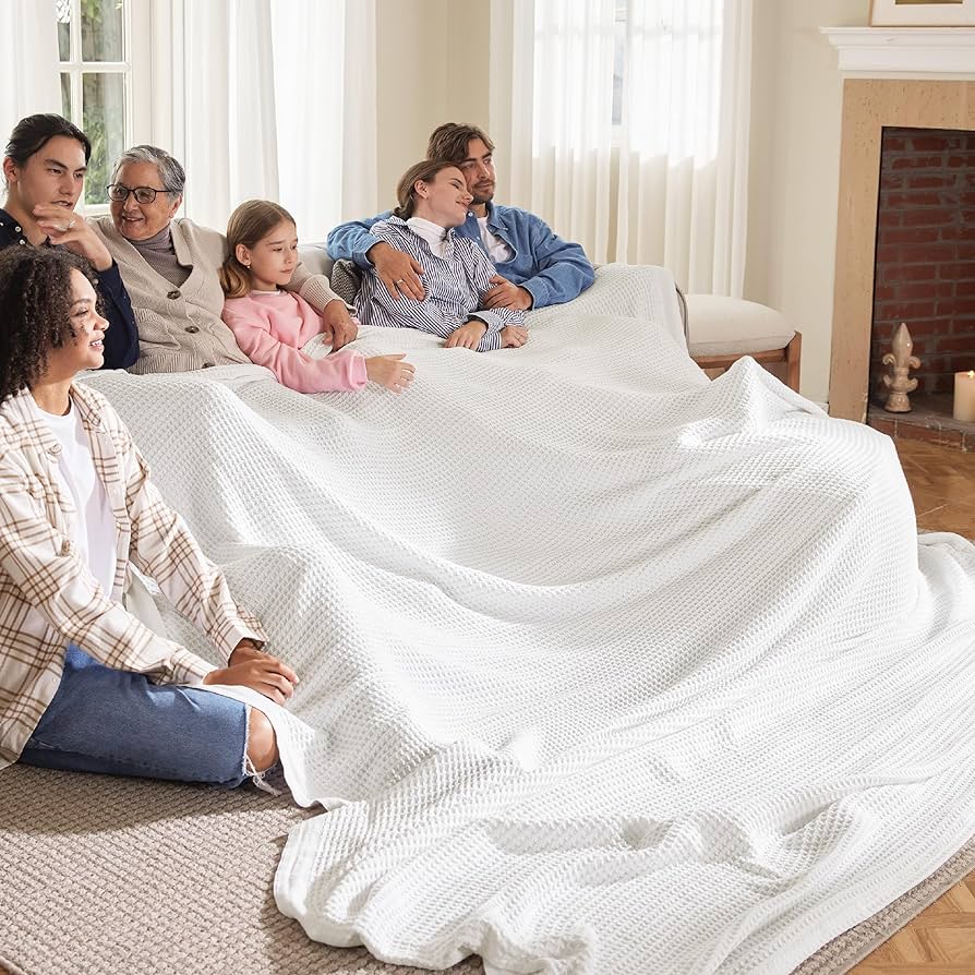 Amazon.com: Bedsure Gentlesoft 100% Cotton Large Blanket Oversized