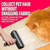Vista 5 de Chom Chom Roller Removedor de pelo de mascotas y rodillo de pelusa reutilizable - Removedor de pelo de gatos y perros ChomChom negro para muebles