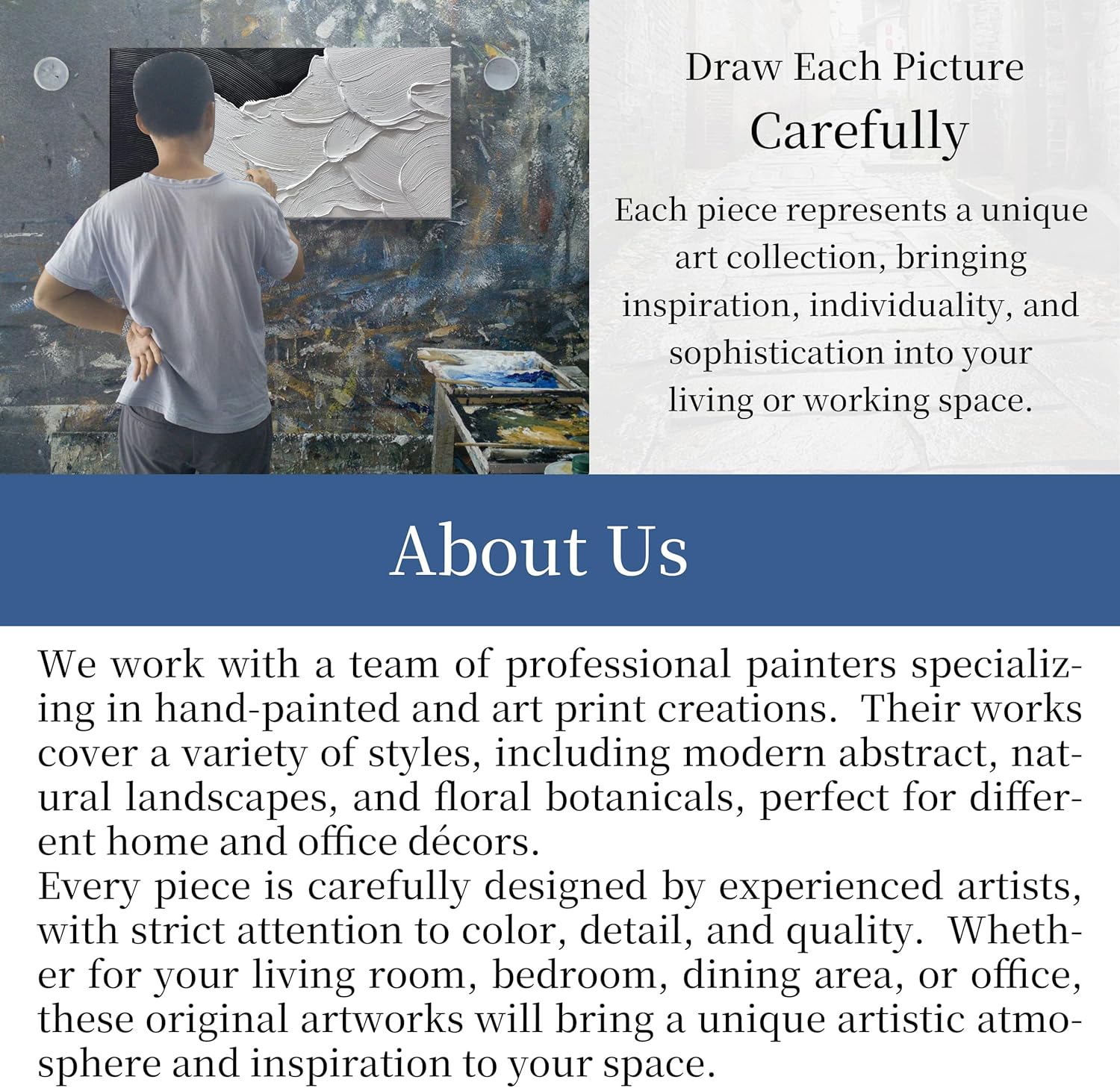 Tarfupth Black and White Abstract Wall Art for Living Room Hand-Painted Large Abstract Wave Oil Paintings Textured Artwork for Bedroom Office Home Decor 20x40 Inch