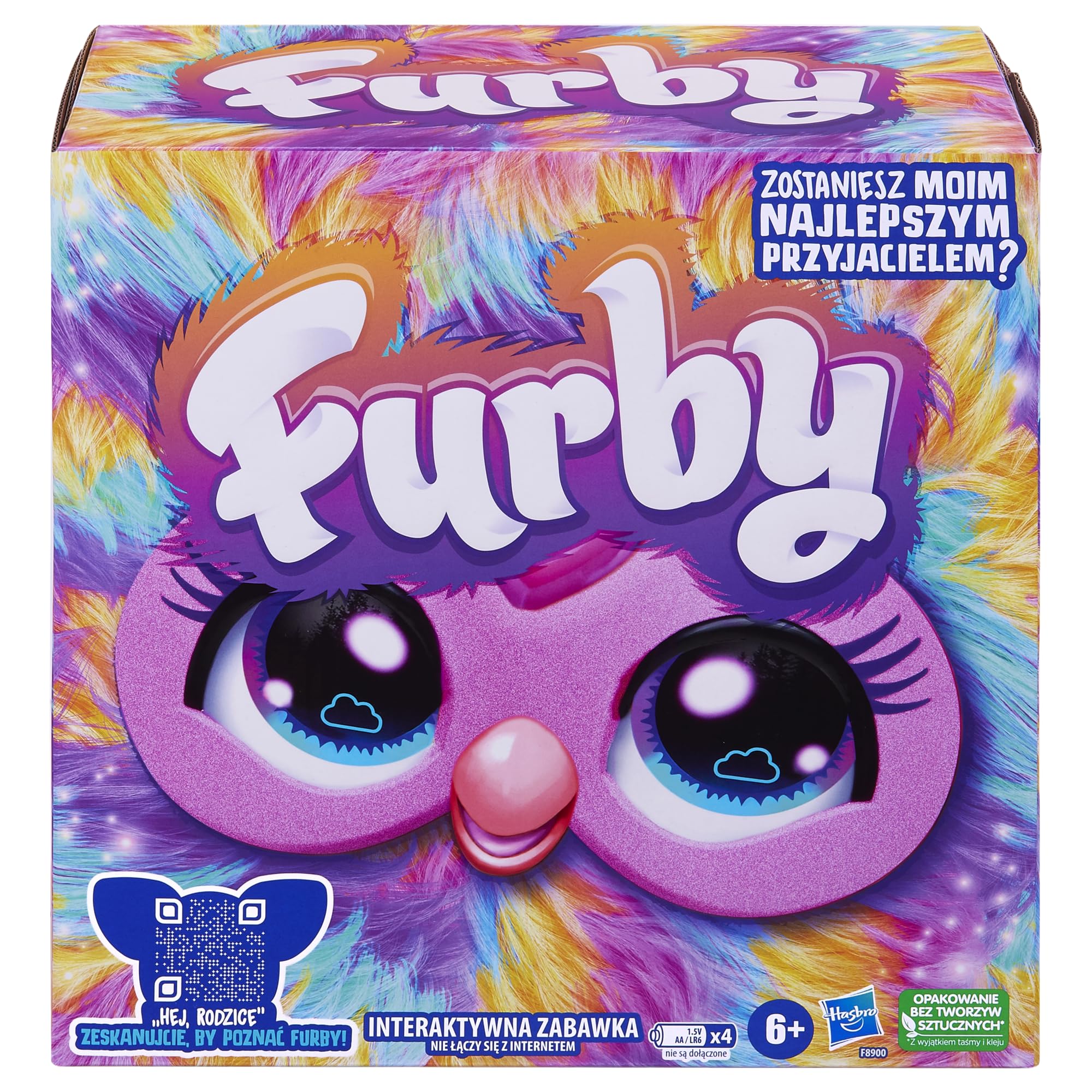 Interaktywna pluszowa zabawka Furby, barwienie metodą tie-dye - polska wersja