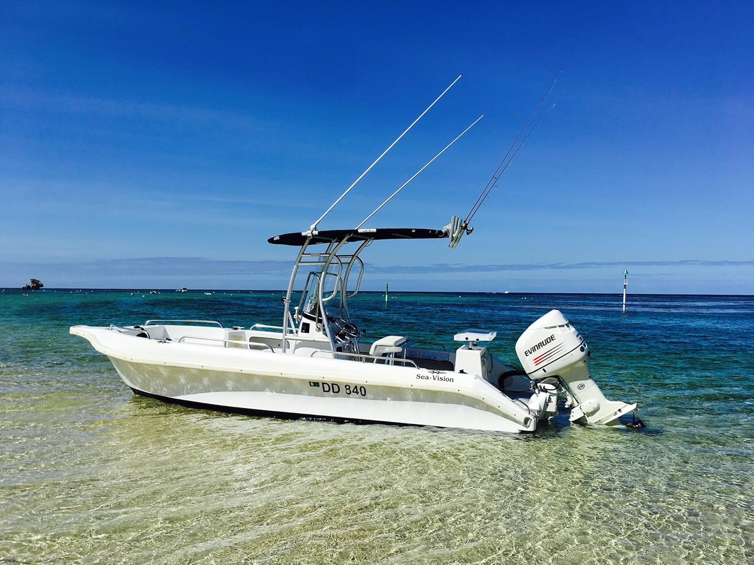 lawai'a Dolphin Pro2 T-top Fishing Tower, Foldable Heavy Duty Aluminum Boat T Top for Center Console Up to 50in Wide, 5-Year Warranty