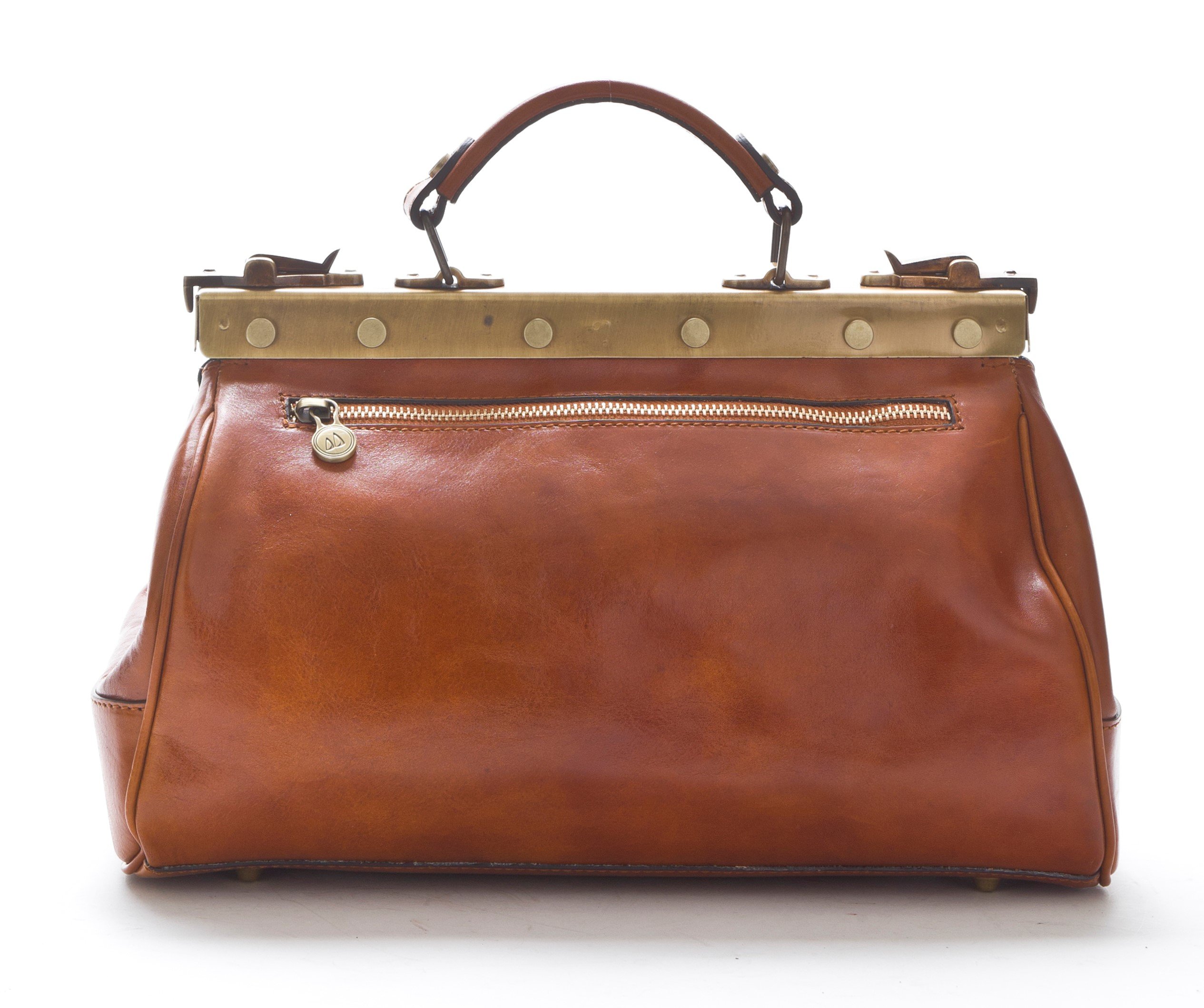 Sac Médecin en Cuir Véritable - D&D1008 - Marron - Made in Italy