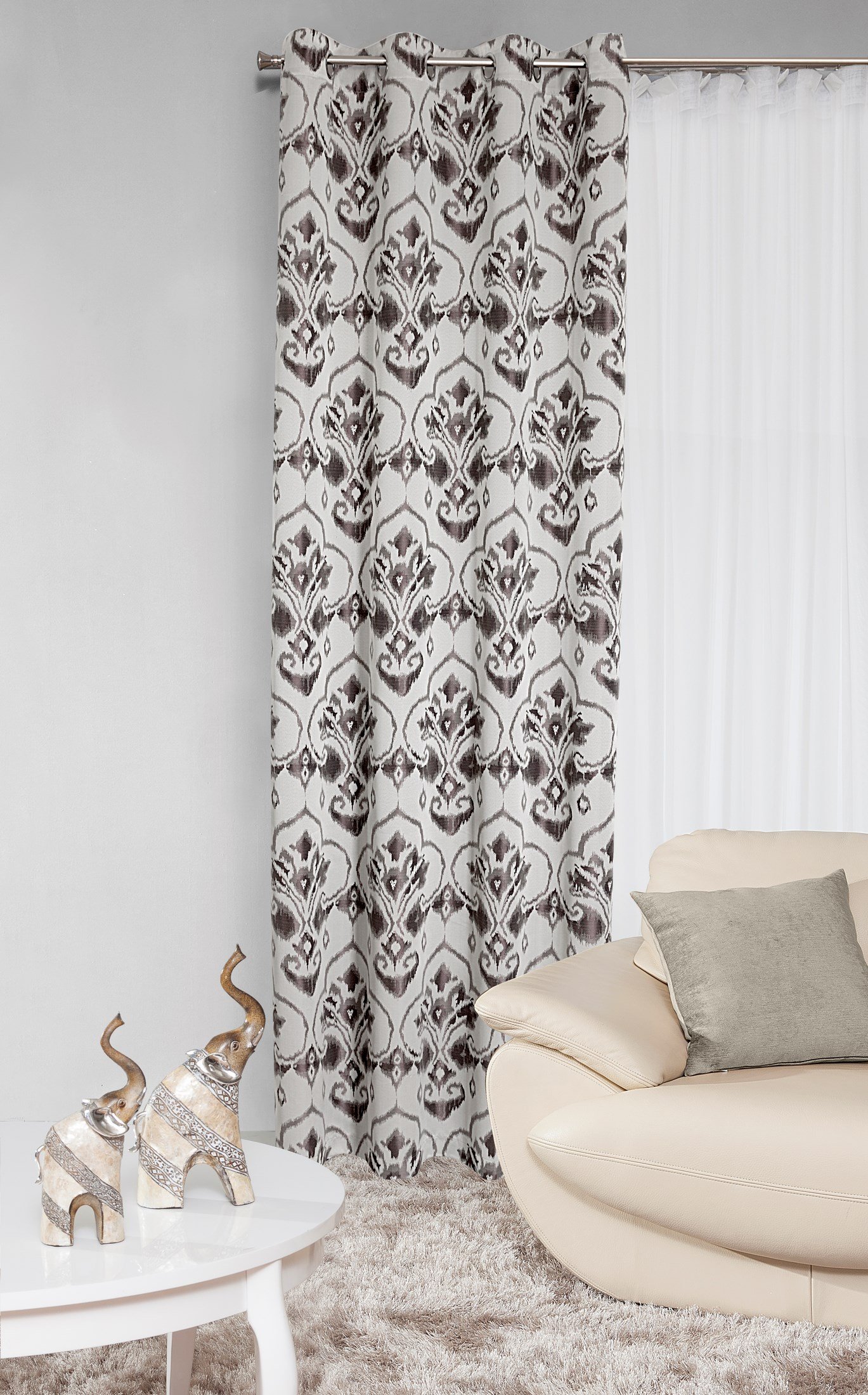 EuroF Irany ZAS/Lidia Graf Curtain Eyelet Curtain Lidia 0.02 x 140 x 250 cm Polyester Grey