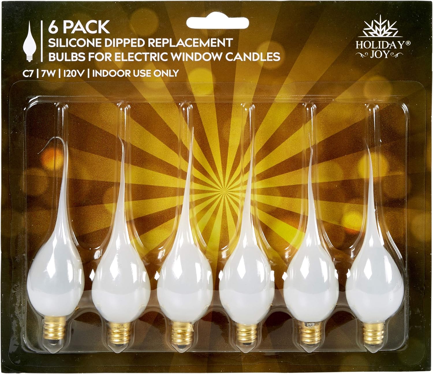 Holiday Joy Silicone Dipped Candelabra Replacement Bulbs