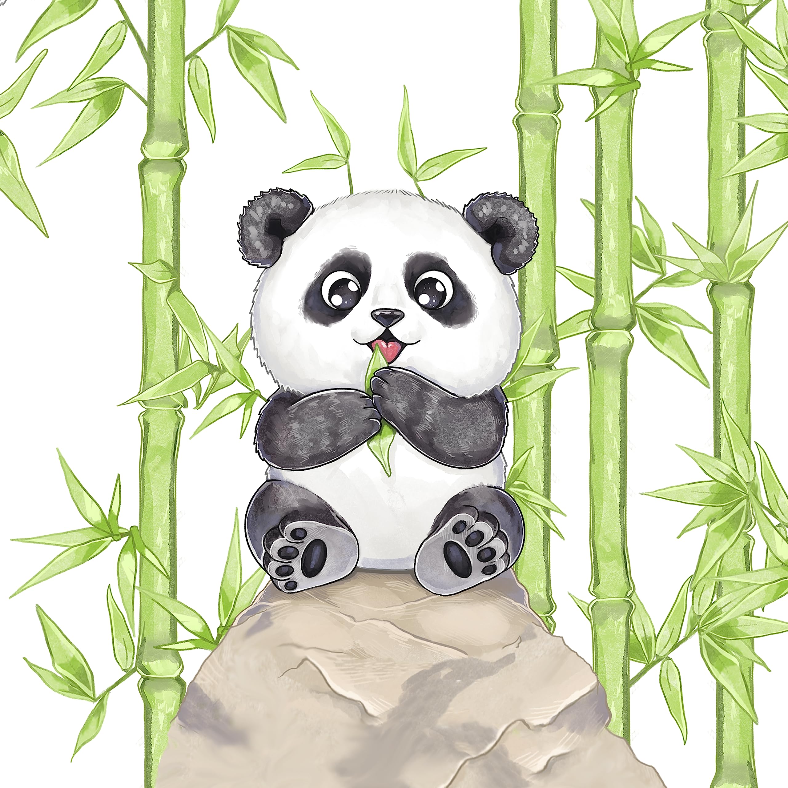 Koru Kids® Kinderbettwäsche 135x200 cm Panda – 2-teiliges Set mit Kissenbezug 80x80 cm – 100% Baumwolle – Bettwäsche 135x200 Kinder – Wendebettwäsche – Bettwäsche Kinder Mädchen Junge