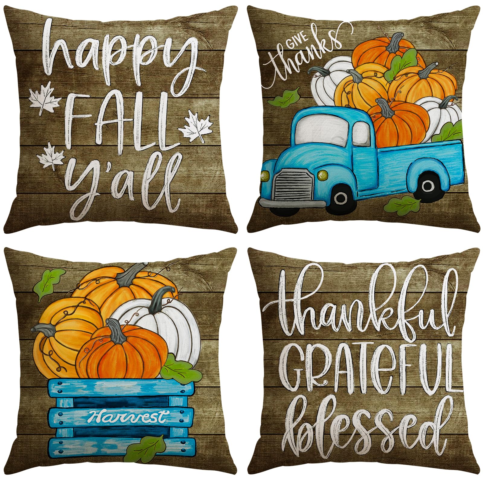 Housses de coussin d'automne imperméables et résistantes pour l'extérieur