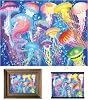 3D LiveLife Lenticular Wall Art Prints - Jelly Jiggle from Deluxebase. Unframed 3D Jellyfish Poster. A perfect wall filler. Original artwork licensed from renowned artist, Michael Searle
