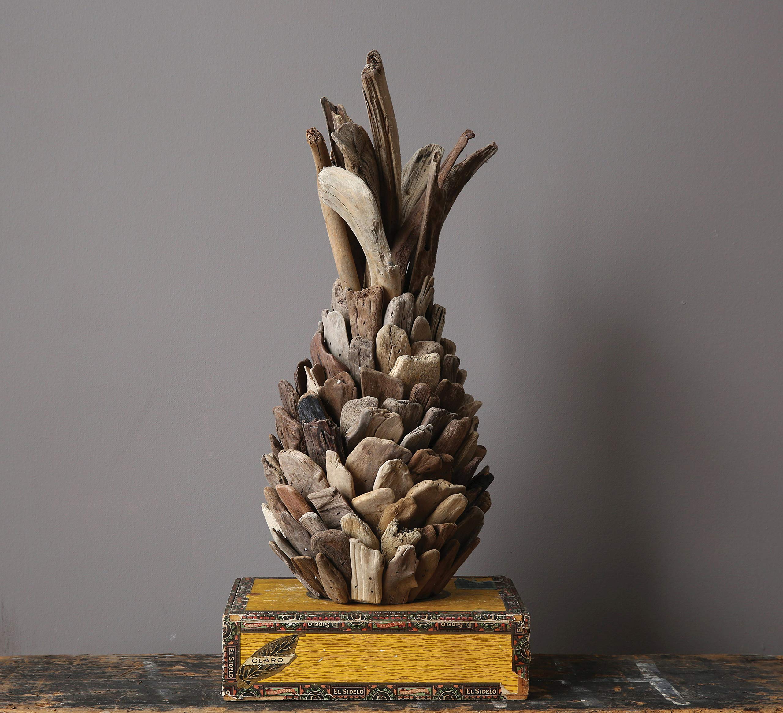 Bougie Déco Ananas Tropical 20cm Rose