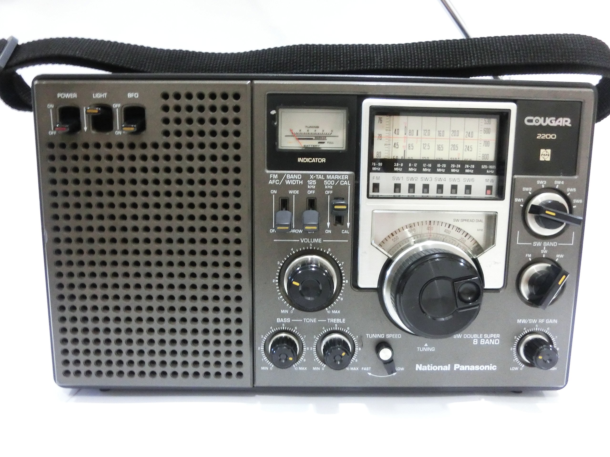 National Panasonic National Panasonic Panasonic RF – 2200 Cougars 2200 FM –  Medium – UHF 8 Band Receiver (BCL/SW1 – SW6/MW/FM/UHF/Medium)