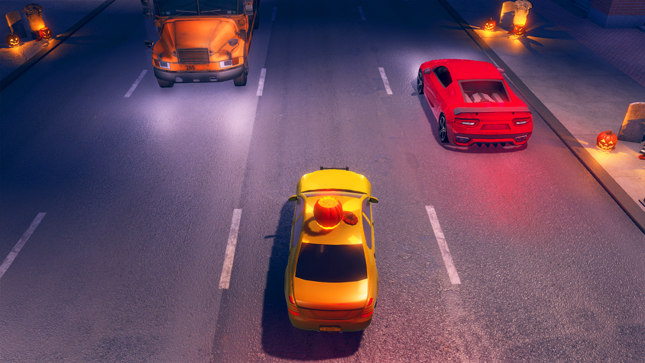 Crazy Car Halloween Party Taxi Driver Game 3D Night Car Driving Games