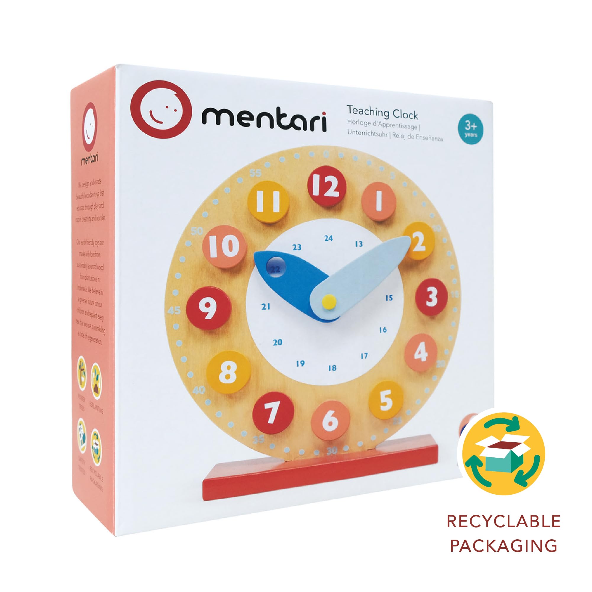 Mentari Collezione di giocattoli per la prima infanzia: divertenti giocattoli di apprendimento per bambini (MT7304, orologio didattico, MT7304)
