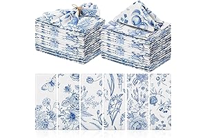 Soft Touch of Nature's Bloom: 24 Floral Cloth Napkins