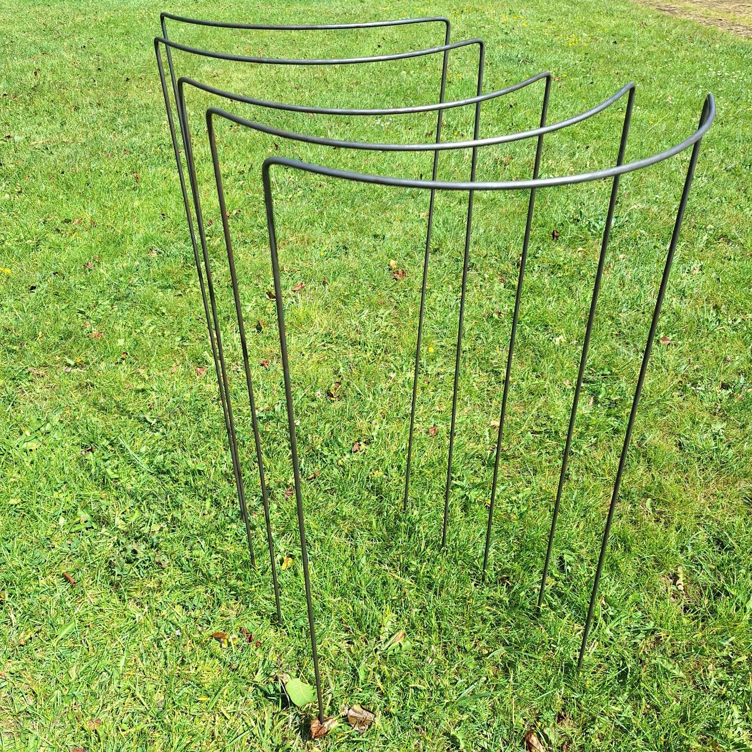 Plant Support, traditional curved, 6mm Mild Steel, Made in UK (100cm tall curved). As seen on TV and in gardening magazines.