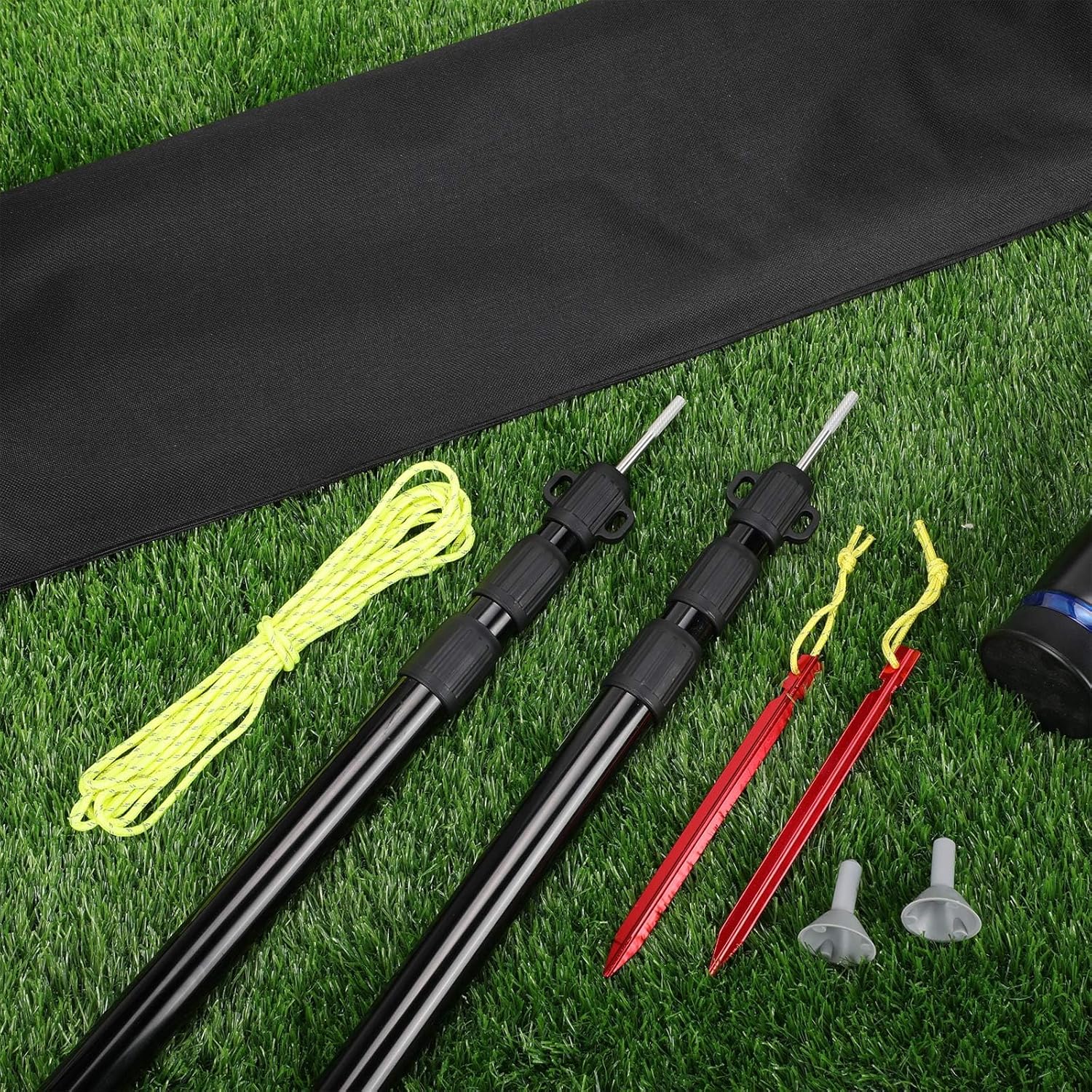 6 Pcs Adjustable Tarp Poles 7.5ft Telescoping Heavy Duty Aluminum Tent Poles Replacement Lightweight Portable Canopy for Tarp Outdoor Camping Hiking Backpacking Awning