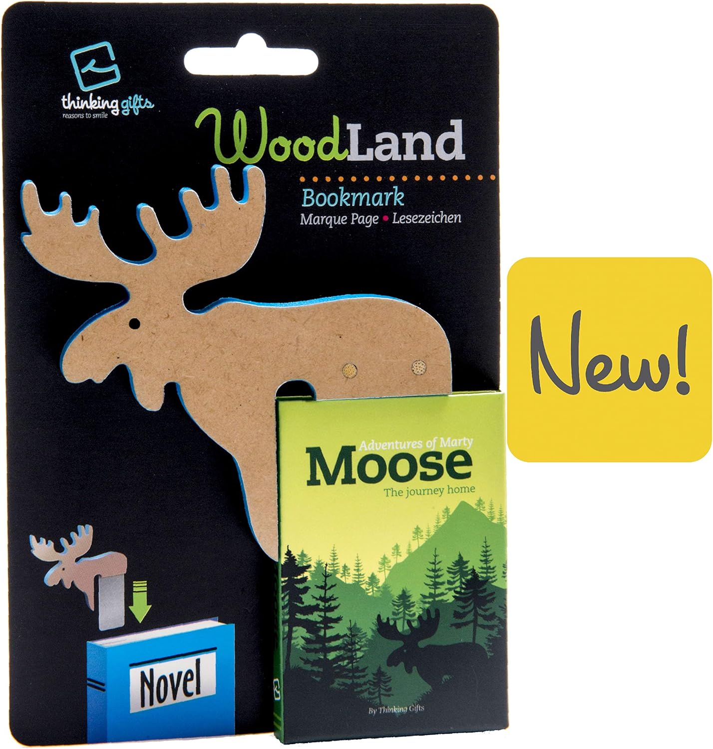 Woodland Animal Bookmark Moose