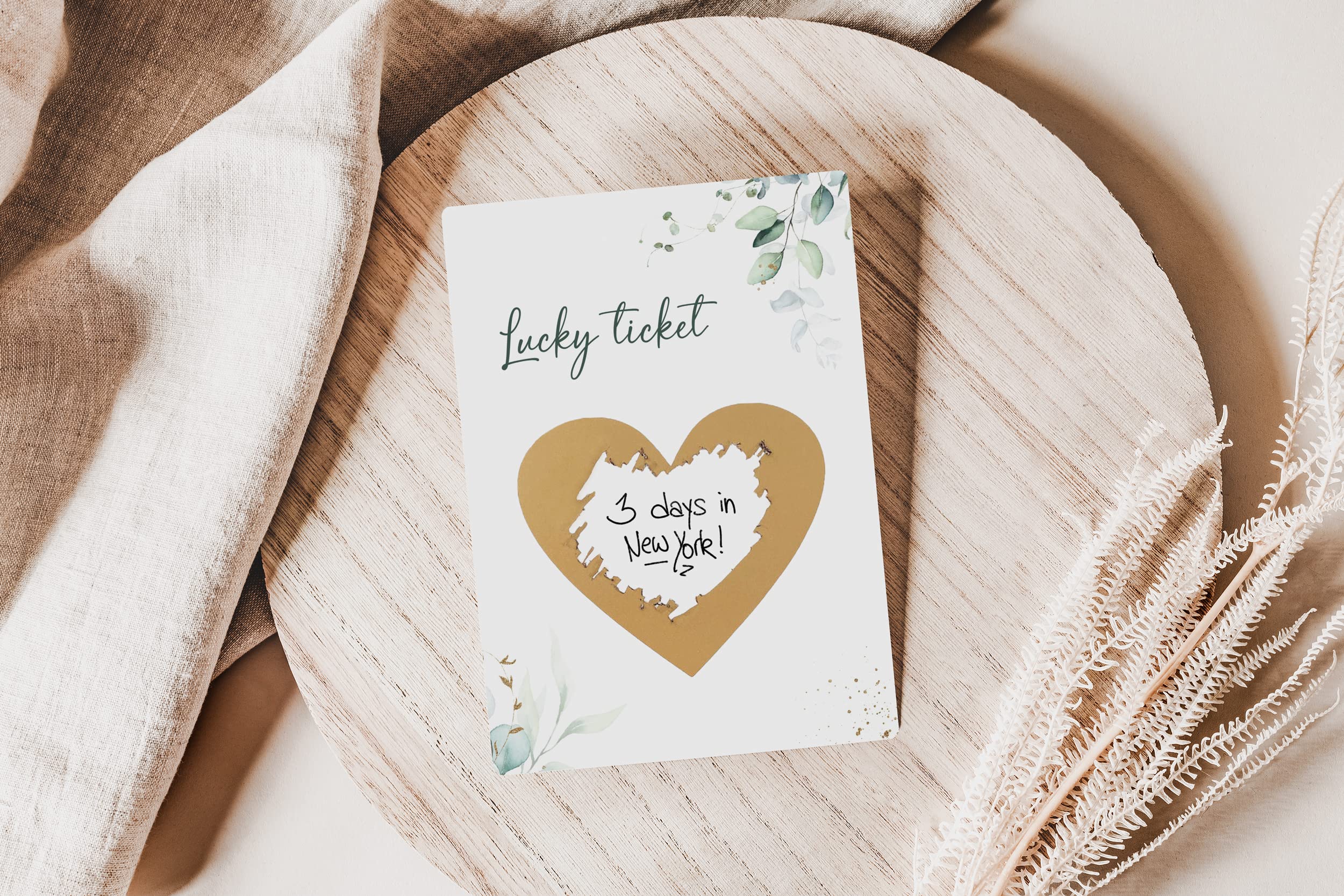 Joli Coon 10 Lucky Ticket scratch cards - Eucalyptus - personalised scratch cards - Image 4