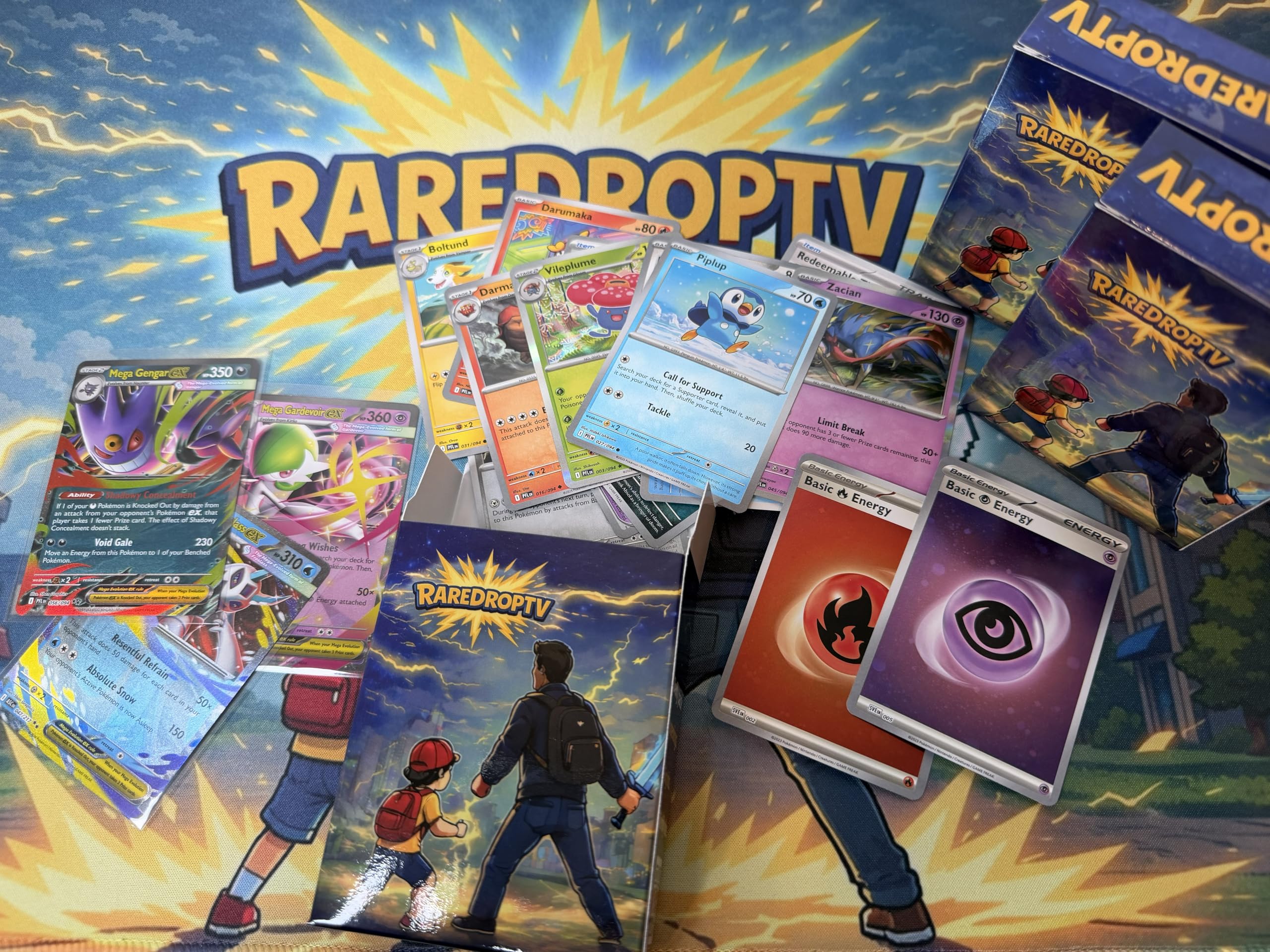 Pokemon Cards 60 Assorted – Pokemon Card Box RareDropTV – Collection Box Included — view 2