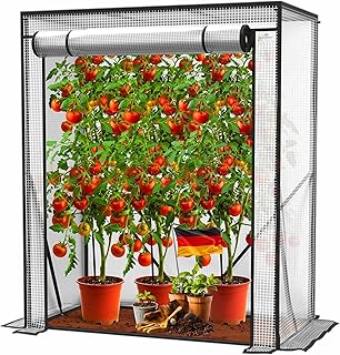 KESSER® Premium Tomatengewächshaus Foliengewächshaus, Gewächshaus klein, Tomatenhaus, Treibhaus mit Tür zum Aufrollen - 100 x 50 x 150 cm Frühbeet, Gemüse, Blumen, Obst, Inkl. Montagezubehör, Garten