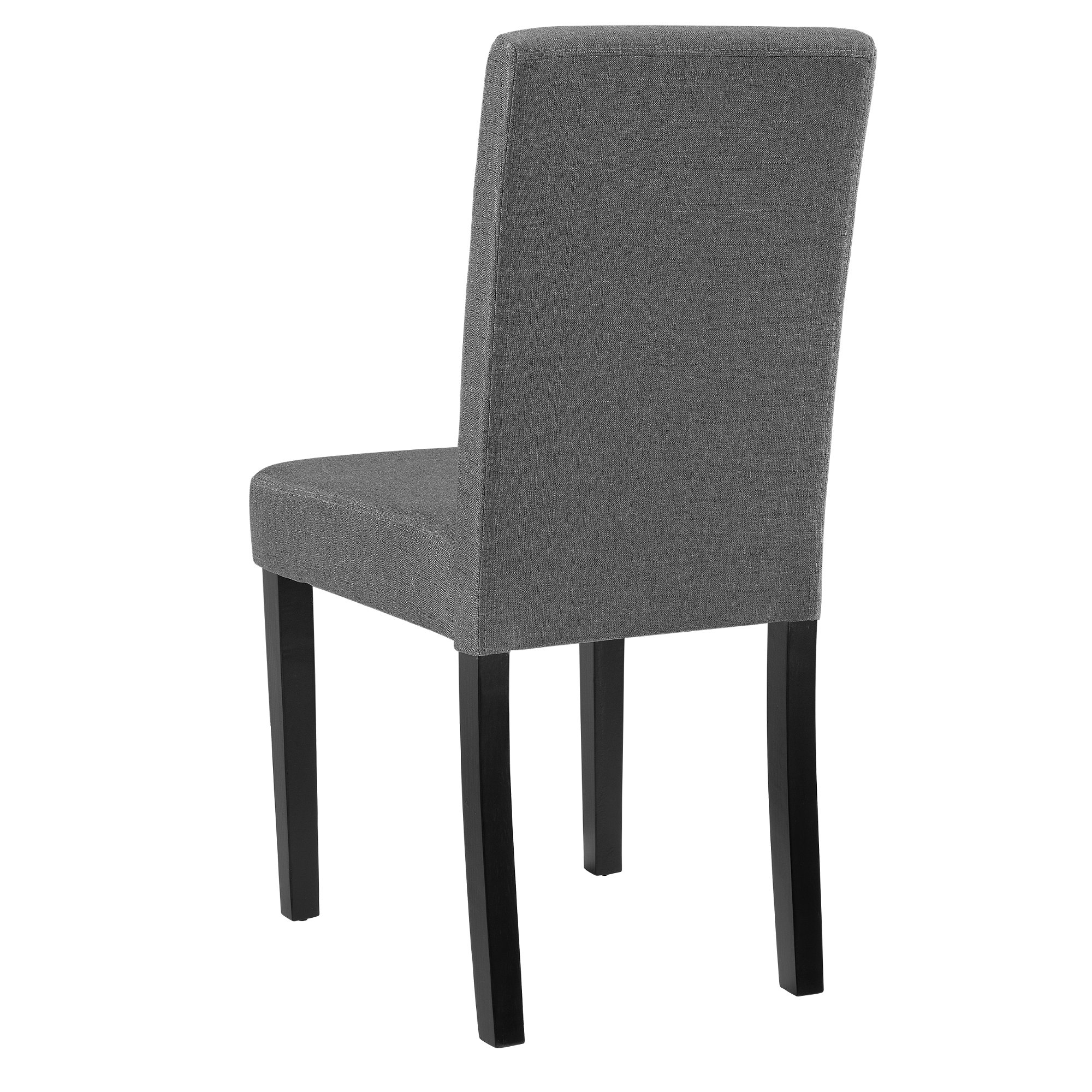 [en.casa] Conjunto de 6 Sillas de Comedor Hamburg Set de 6 Sillas de Cocina Elegantes y Acolchadas con Respaldo Alto Madera Tela 89 x 43 x 54 cm - Gris Oscuro