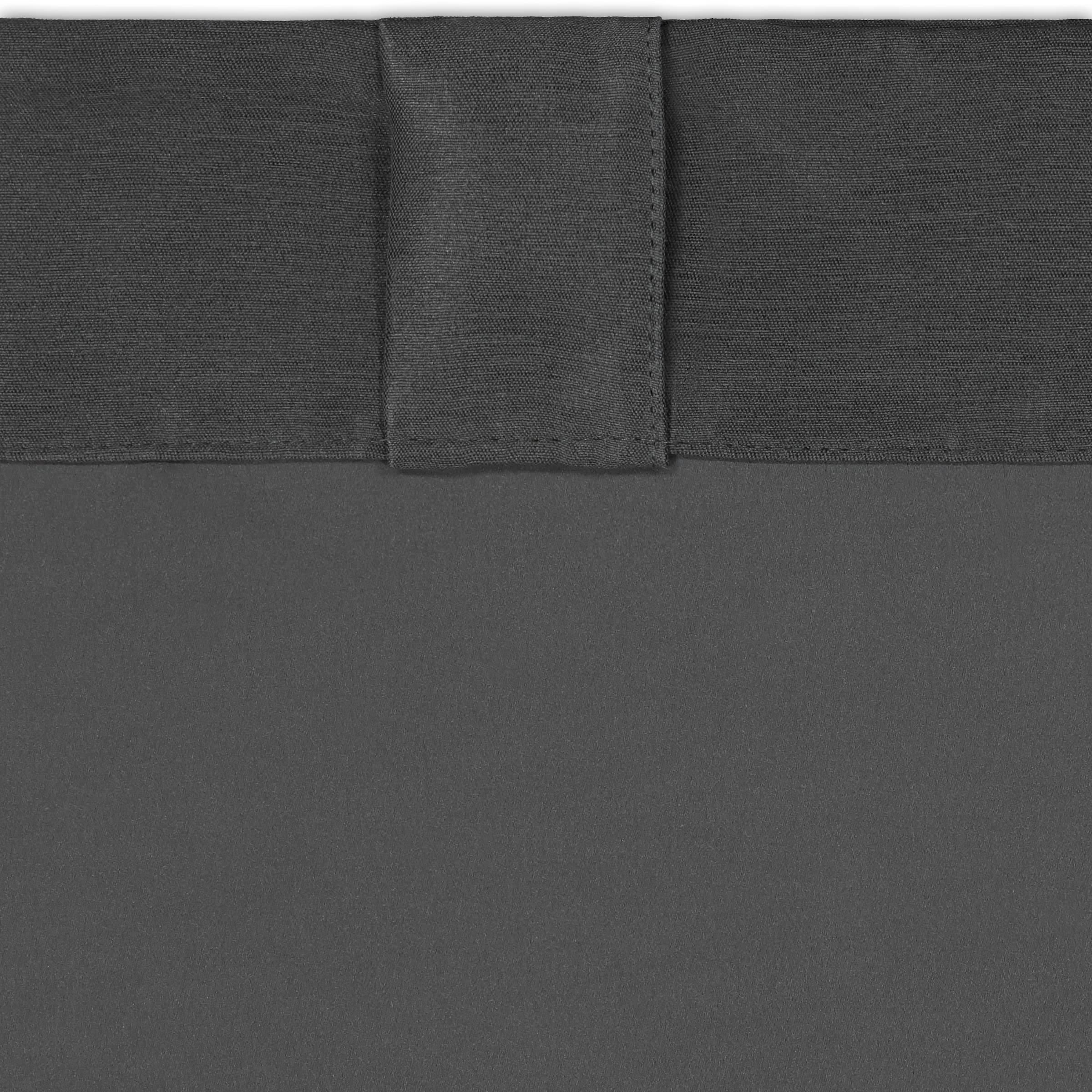 ECLIPSE Fresno Rideau de fenêtre occultant Thermique avec Passe-Tringle pour Chambre à Coucher (1 Panneau), 132,1 x 241,3 cm, Anthracite