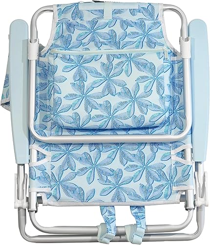 Miniatura 4 de Nautica Silla de playa, silla de mochila de cinco posiciones, portátil y ajustable con almohada acolchada y portavasos y bolsa térmica aislada Playa