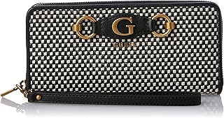 Guess WB865446 Izzy SLG Large Zip Around Wallet for Women, BKN